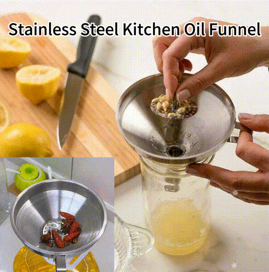 Stainless Steel Kitchen Oil Funnel