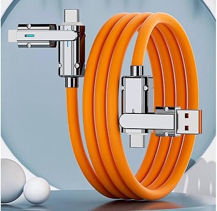 4-in-1 Ultra Fast Charging Cable For Androids, iPhones & Other Devices
